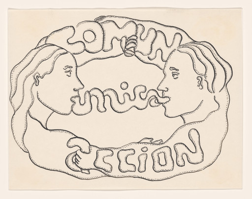 Cecilia Vicuña. Comunicación: común única acción (Communication: Common Action) from the series AMAzone Palabrarmas. 1978