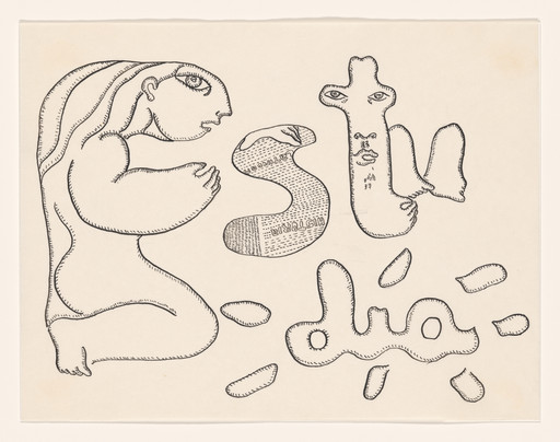 Cecilia Vicuña. Estudia: es tu día ( Study: It Is Your Day ) from the series AMAzone Palabrarmas. 1978
