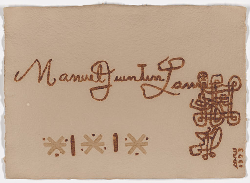 Antonio Caro. Homenaje a Manuel Quintín Lame (Tribute to Manuel Quintín Lame). 1993
