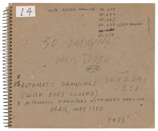 Ellsworth Kelly. Sketchbook #14, Paris. 1950