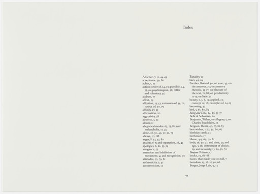 Alejandro Cesarco. Index (A novel). 2003