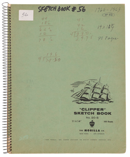 Ellsworth Kelly. Sketchbook #61, New York City. 1968-69