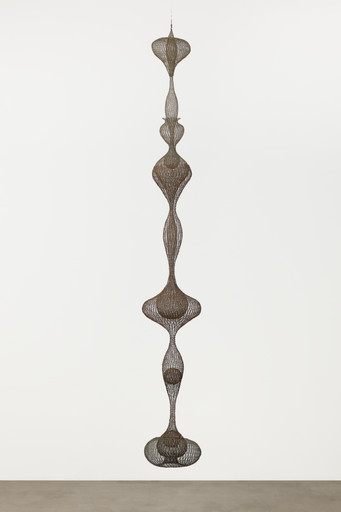 Ruth Asawa. Untitled (S.398, Hanging Eight-Lobed, Four-Part, Discontinuous Surface Form within a Form with Spheres in the Seventh and Eighth Lobes). c. 1955