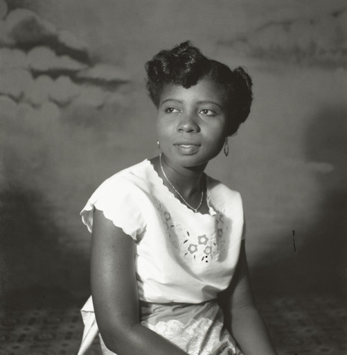 James Barnor. Portrait of Evelyn Abbew, Ever Young Studio, Accra. c. 1954-59