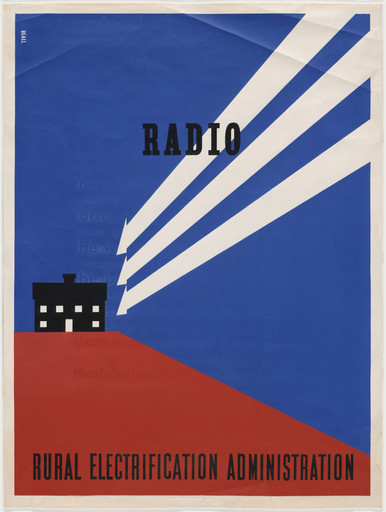 Lester Beall. Radio - Rural Electrification Administration. 1937