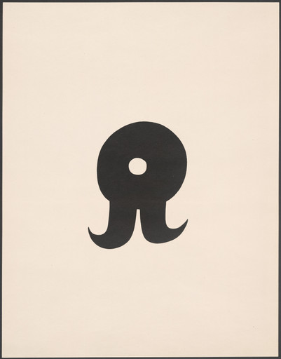 Jean (Hans) Arp. Mustache Watch (Schnurruhr) from Merz 5. 7 Arpaden by Hans Arp. Arp Portfolio. Second Portfolio of the Merz Publisher (Merz 5. 7 Arpaden von Hans Arp. Arp Mappe. Zweite Mappe des Merzverlages). 1923
