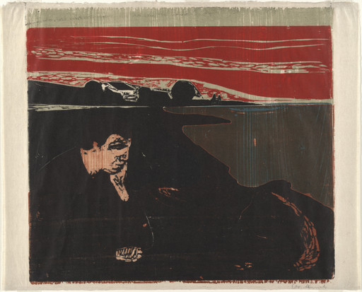 Edvard Munch. Evening. Melancholy I (Aften. Melankoli I). 1896