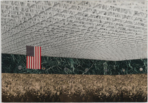 Ludwig Mies van der Rohe. Convention Hall Project, Chicago, Illinois (Preliminary version: interior perspective). 1954