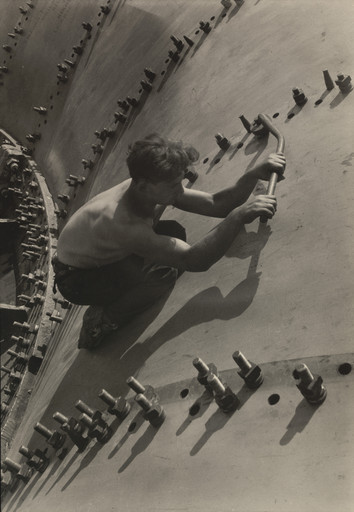 Margaret Bourke-White. A Generator Shell, Dnieperstroi. 1930