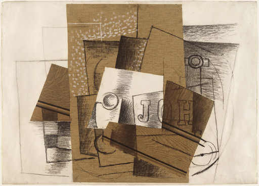 Georges Braque. Still Life with Glass and Letters. 1914