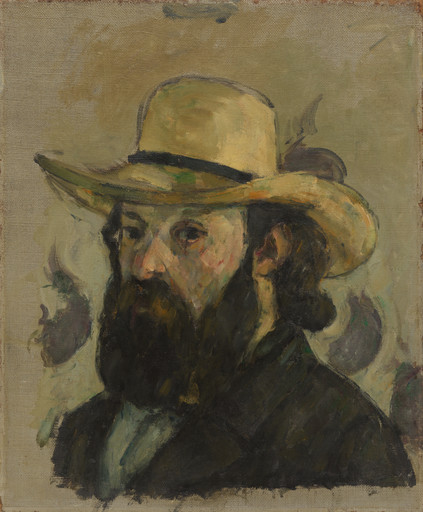 Paul Cézanne. Self-Portrait in a Straw Hat. 1878-79