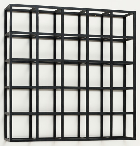 Sol LeWitt. Cubic-Modular Wall Structure, Black. 1966