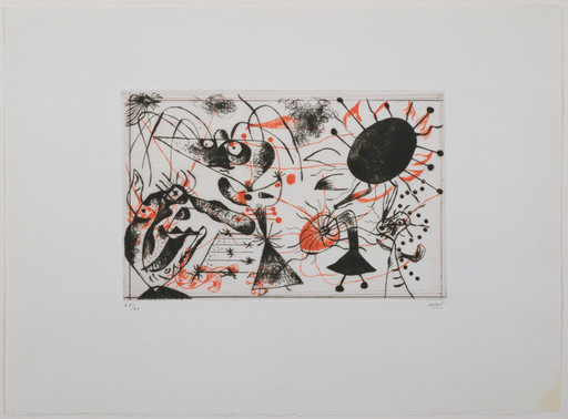 Joan Miró. Untitled from Black and Red Series (Série noire et rouge). 1938