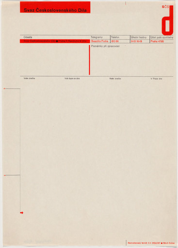 Ladislav Sutnar. Svaz Ceskoslovenskeho dila (Association of the Czechoslovak Werkbund). c.1933