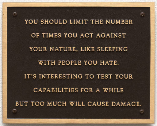 Jenny Holzer. Living: You should limit the number of times.... 1980-82