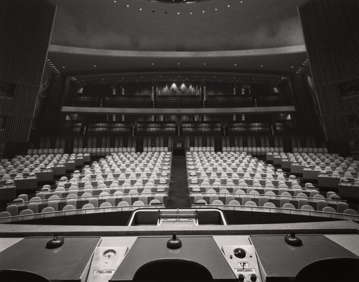 Wallace K. Harrison, Max Abramovitz, Oscar Niemeyer, Le Corbusier (Charles-Édouard Jeanneret), United Nations Headquarters Board of Design, Photograph by Ezra Stoller. United Nations Headquarters, New York, NY. 1953