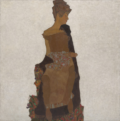 Egon Schiele. Portrait of Gerti Schiele. 1909