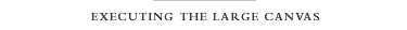 Executing the Large Canvas