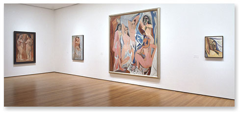 Photo of Les Demoiselles d&rsquo;Avignon in the Painting and Sculpture gallery of the new Museum