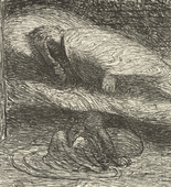 Ernst Barlach. Dreaming Youth (Tr&auml;umender J&uuml;ngling) from The Dead Day (Der tote Tag). (1910-11, published 1912)