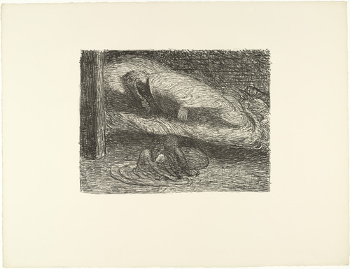 Ernst Barlach. Dreaming Youth (Tr&auml;umender J&uuml;ngling) from The Dead Day (Der tote Tag). (1910-11, published 1912)