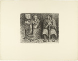 Ernst Barlach. Couple Conversing (Das Paar im Gespr&auml;ch) from The Dead Day (Der tote Tag). (1910-11, published 1912)