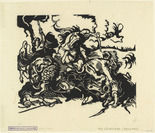 Franz Marc. Lion Hunt After Delacroix (L&ouml;wenjagd nach Delacroix). (1913)