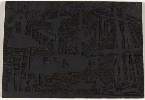 Lyonel Feininger. Woodblock for Harbor (with Boats and Anglers) (Hafen [mit Booten und Anglern]). 1920