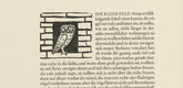 Gerhard Marcks. Owl (Eule) and Birds II (V&ouml;gel II) (headpiece and in-text plate, page 14) from Tierfabeln des Aesop (Aesop's Fables). (1950, print executed 1949-50)