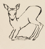 Ren&eacute;e Sintenis. Kneeling Fawn (Kniendes Reh). (c. 1915)