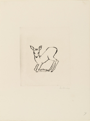 Ren&eacute;e Sintenis. Kneeling Fawn (Kniendes Reh). (c. 1915)