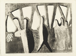 Rolf Nesch. Freihafen Bridge (Freihafenbr&uuml;cke) from the series Hamburg Bridges (Hamburger Br&uuml;cken). (1932)