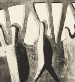 Rolf Nesch. Freihafen Bridge (Freihafenbr&uuml;cke) from the series Hamburg Bridges (Hamburger Br&uuml;cken). (1932)