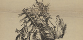 Bohuslav Kokoschka. Staircase (Stiegenhaus) (in-text plate, title page) from the periodical Der Sturm. Wochenschrift f&uuml;r Kultur und K&uuml;nste, vol. 8, no. 1 (April 1917). 1917