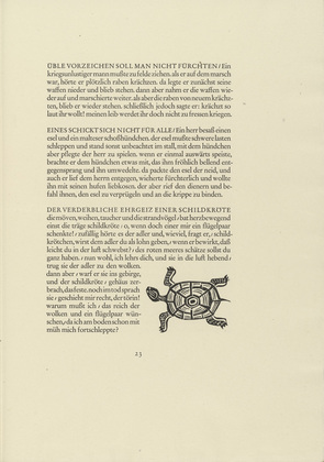 Gerhard Marcks. Tortoise (Schildkr&ouml;te) (in-text plate, page 23) from Tierfabeln des Aesop (Aesop's Fables). (1950, print executed 1949-50)