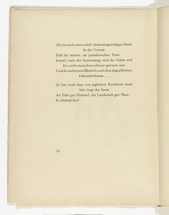 Max Pechstein. Untitled (plate, facing page 24) from Die Saml&auml;ndische Ode (The Samland Ode). 1918 (executed 1917)