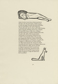 Gerhard Marcks. Reclining Lion (Liegender L&ouml;we) and Fox (Fuchs) (in-text plates, page 30) from Tierfabeln des Aesop (Aesop's Fables). (1950, print executed 1949-50)