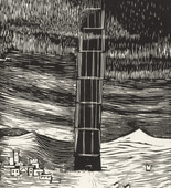 Gerhard Marcks. Tower of Babel (Turm zu Babel) (plate, page 13) from The Tower of Babel. 1957 (print executed 1956)