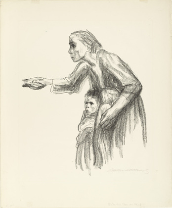 K&auml;the Kollwitz. Death (Tod). (executed 1934/1937)