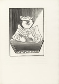 Gerhard Marcks. The Leader (Der Anf&uuml;hrer) (plate, page 17) from The Tower of Babel. 1957 (print executed 1956)