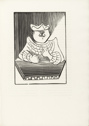Gerhard Marcks. The Leader (Der Anf&uuml;hrer) (plate, page 17) from The Tower of Babel. 1957 (print executed 1956)