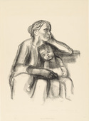 K&auml;the Kollwitz. Worker Woman with Sleeping Child (Arbeiterfrau mit schlafendem Jungen). (1927)