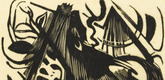 Franz Marc. Birth of the Wolves (Geburt der W&ouml;lfe). (1913)