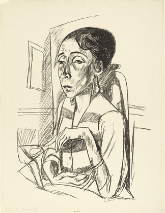 Max Beckmann. Portrait of the Dancer Sent M'Ahesa (Bildnis der T&auml;nzerin Sent M'Ahesa). (1921)