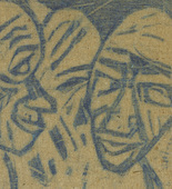Christian Rohlfs. Large Heads (2 Heads I) [Grosse K&ouml;pfe (2 K&ouml;pfe I)]. (1921), dated 1933