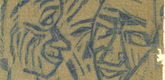 Christian Rohlfs. Large Heads (2 Heads I) [Grosse K&ouml;pfe (2 K&ouml;pfe I)]. (1921), dated 1933