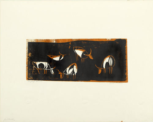 Ewald Matar&eacute;. Nocturnal Pasture (N&auml;chtliche Weide). (1929)