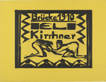Erich Heckel. Kneeling Nudes (Kniende Akte) cover from the portfolio Br&uuml;cke 1910. (1910)