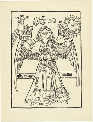 Hannah H&ouml;ch. The Prophet Matthew (Der Prophet Matth&auml;us) (plate, loose leaf) from the periodical Das Kunstblatt, vol. 1, no. 4 (Apr 1917). 1917