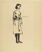 Emil Nolde. Tingel-Tangel Singer (Tingel-Tangel-S&auml;ngerin). 1907